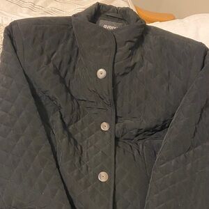 Avenue Women's Dark Quilted Puffer Coat Black size 18/20
